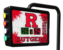 Rutgers University Scarlet Knights Logo Electronic Shuffleboard Table Scoring Unit Close Up