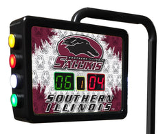 Southern Illinois University Salukis Logo Electronic Shuffleboard Table Scoring Unit Close Up