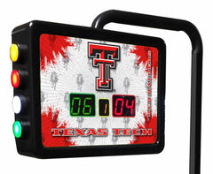 Texas Tech University Red Raiders Logo Electronic Shuffleboard Table Scoring Unit Close Up