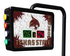 Texas State University Bobcats Logo Electronic Shuffleboard Table Scoring Unit Close Up