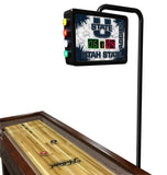 Utah State Aggies Shuffleboard Table | Laser Engraved Logo Shuffleboard Table