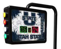 Utah State University Aggies Logo Electronic Shuffleboard Table Scoring Unit Close up