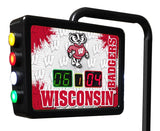 Wisconsin Badgers Electronic Shuffleboard Table Scoreboard