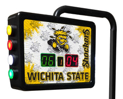 Wichita State University Shockers Logo Electronic Shuffleboard Table Scoring Unit Close Up