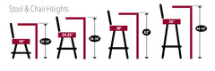 University of North Carolina Tar Heels L014 Officially Licensed Logo Holland Bar Stool Home Decor Seat Height Chart