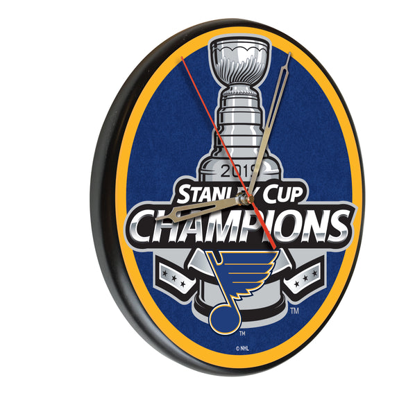 13" St. Louis Blues Stanley Cup Printed Wood Clock