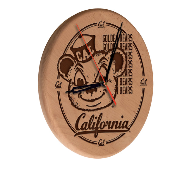 Cal Bears Engraved Wood Clock