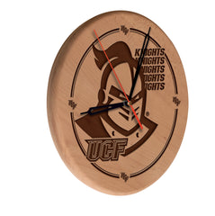 UCF Knights Engraved Wood Clock
