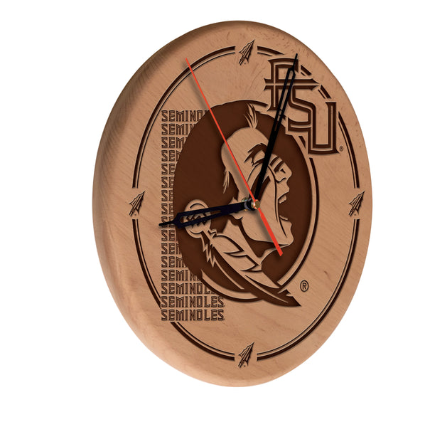 Florida State Seminoles FSU Engraved Wood Clock