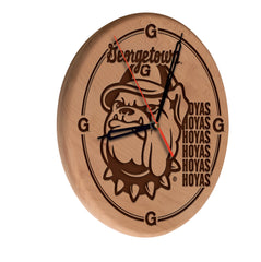 Georgetown Hoyas Engraved Wood Clock