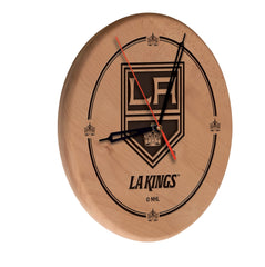 LA Kings Laser Engraved Wood Clock