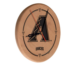MLB's Arizona D Backs Laser Engraved Logo Wall Clock from Holland Bar Stool Co.