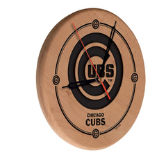 MLB's Chicago Cubs Logo Laser Engraved Wood Clock from Holland Bar Stool Co.