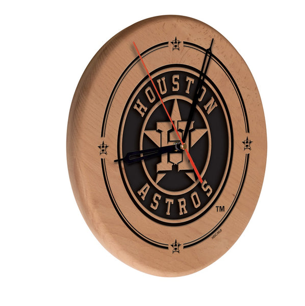 Houston Astros Engraved Wood Clock | MLB Wood Clock