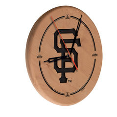 MLB's San Francisco Giants Laser Engraved Logo Wall Clock from Holland Bar Stool Co.