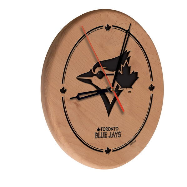 Toronto Blue Jays Engraved Wood Clock | MLB Wood Clock