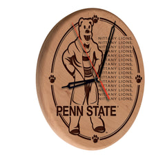 Penn State Nittany Lions Engraved Wood Clock
