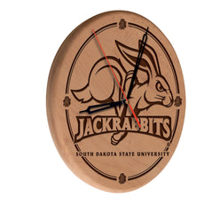 South Dakota State University Jackrabbits Engraved Wood Clock