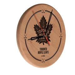 Toronto Maple Leafs Engraved Wood Clock