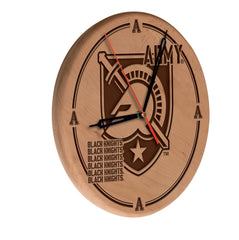 United States Military Academy Army Engraved Wood Clock