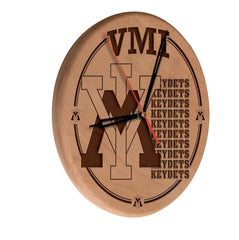 VMI Keydets Engraved Wood Clock