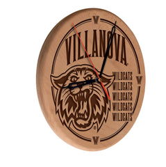 Villanova Wildcats Engraved Wood Clock