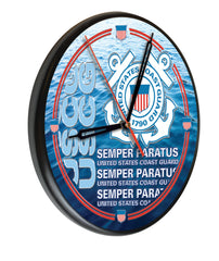 United States Coast Guard Printed Wood Clock