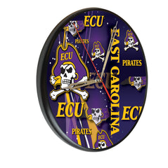 ECU Pirates Printed Wood Clock