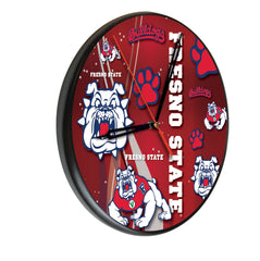 Fresno State University Bulldogs Printed Wood Clock