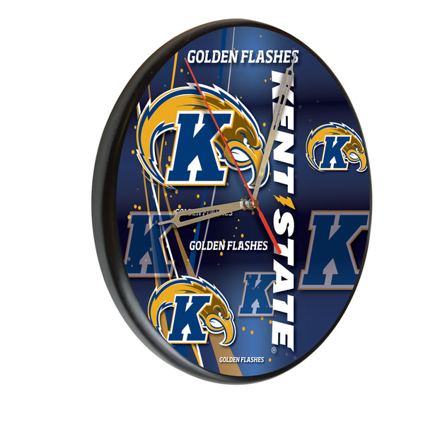 Kent State Golden Flashes Printed Wood Clock