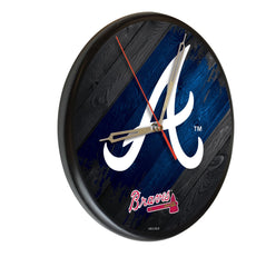 Atlanta Braves Backs Logo Printed Wood Clock | MLB Wooden Clock 