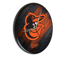 Baltimore Orioles Logo Printed Wood Clock | MLB Wooden Clock