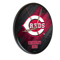 Cincinnati Reds Logo Printed Wood Clock | MLB Wooden Clock