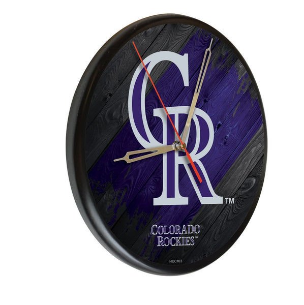 Colorado Rockies Printed Wood Clock | MLB Wood Clock