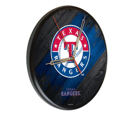 Texas Rangers Logo Printed Wood Clock | MLB Wooden Clock