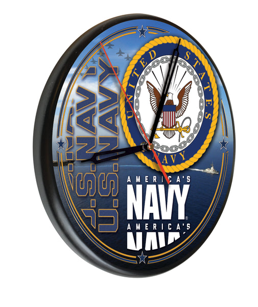 United States Navy Printed Wood Clock