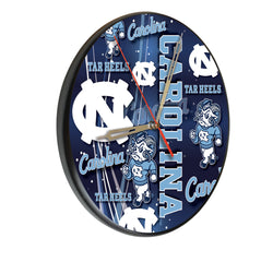North Carolina Tarheels Printed Wood Clock