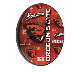 Oregon State Beavers Printed Wood Clock