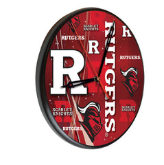 Rutgers Scarlet Knights Printed Wood Clock