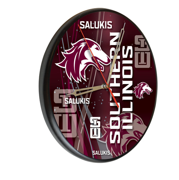 Southern Illinois University Salukis Printed Wood Clock