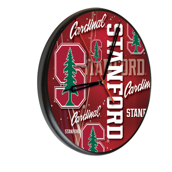 Stanford Cardinals Printed Wood Clock