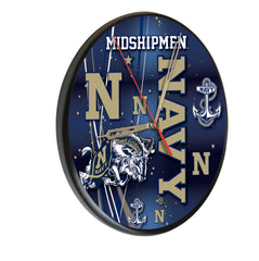 US Navy Midshipmen Academy Printed Wood Clock