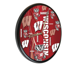 University of Wisconsin Badgers Printed Wood Clock