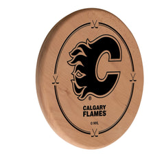 Calgary Flames Engraved Wood Sign