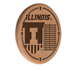Illinois Fighting Illini Laser Engraved Wood Sign