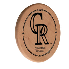 MLB's Colorado Rockies Laser Engraved Logo Wooden Sign from Holland Bar Stool Co.