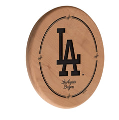 MLB's LA Dodgers Laser Engraved Logo Wooden Sign from Holland Bar Stool Co.