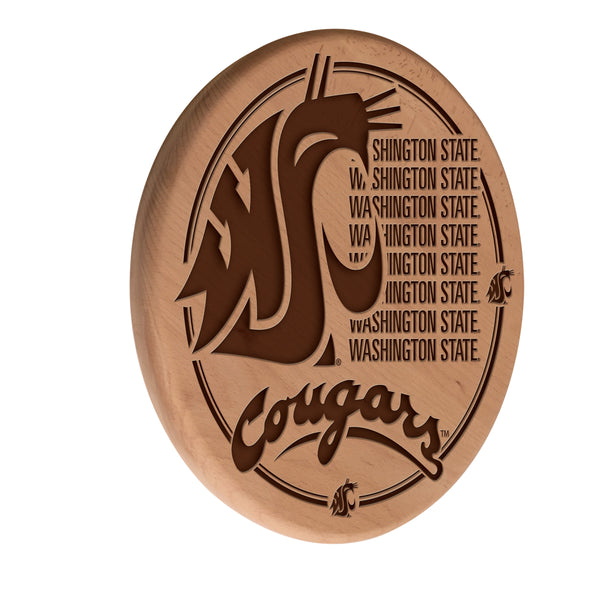 Washington State Cougars Engraved Wood Sign