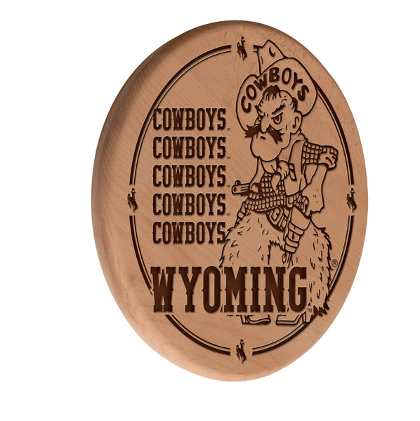 Wyoming Cowboys Engraved Wood Sign